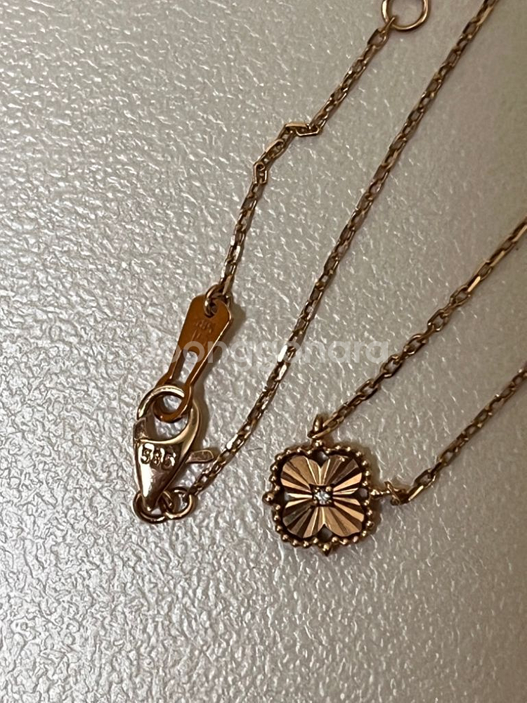 지안프랑코로띠 14K골드 다이아목걸이--4