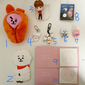 방탄소년단 BT21 굿즈 아이돌 피규어 키링 BTS