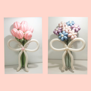 새상품)7송이 꽃풍선 꽃다발