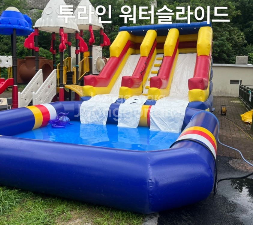 여름 물놀이 워터슬라이드 수영장 에어바운스 최저가대여--9
