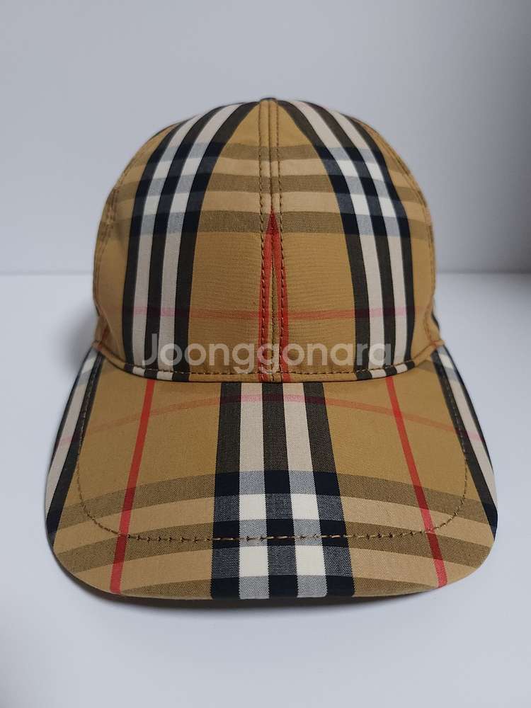 [S] 버버리 빈티지 체크 볼캡 모자 8006119--1