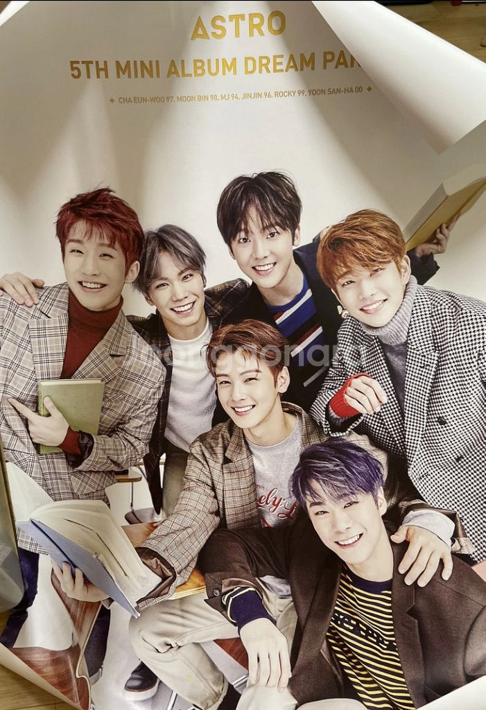아스트로 포스터5장 일괄 단체3,개인2--1