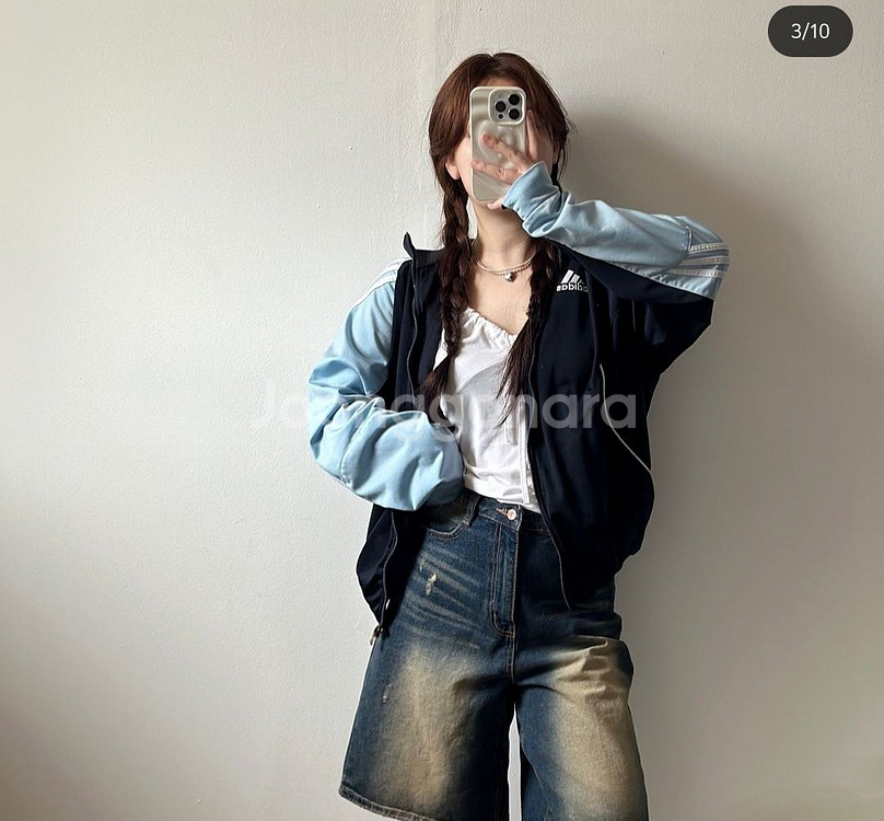 빈티지 아디다스 하늘&네이비 져지--2