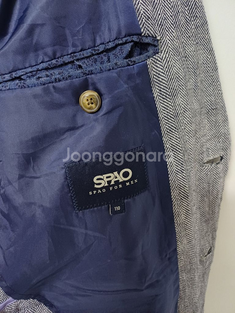 남성 스파오 면.린넨 헤링본 블레이져 (100)--5
