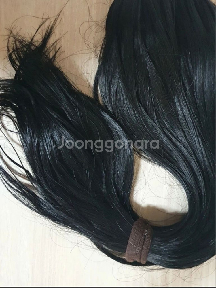 노팁 붙임머리 18인치 블랙 한팩(200가닥)--1