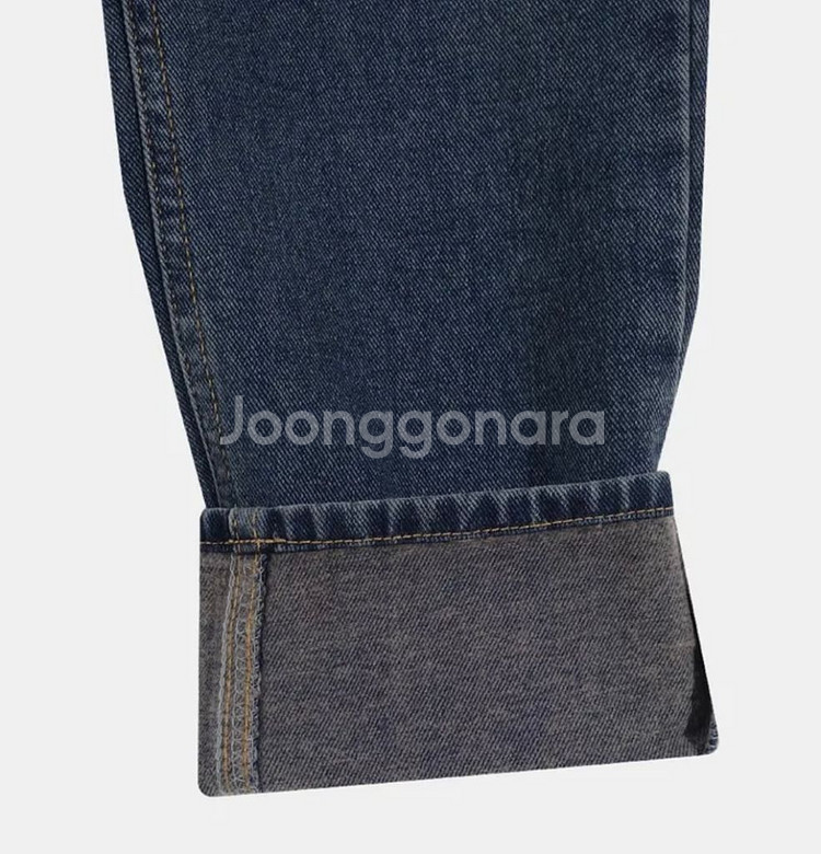 에드모어 기모 시크 중청 크롭 데님--4