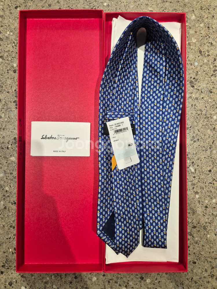 [FERRAGAMO] 페라가모 선인장 프린트 실크 타이--3