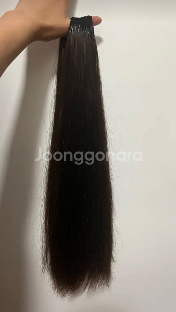 인모 땋기 붙임머리 18인치 (천연 달비모) 오른쪽남음--1