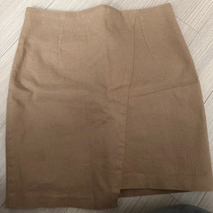 베이지브라운 언발 미니스커트 여성의류 치마