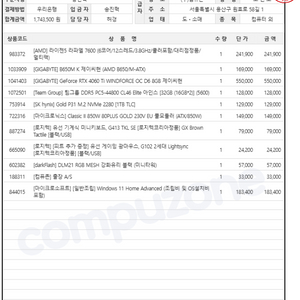 7600 4060ti 본체풀셋 팝니다