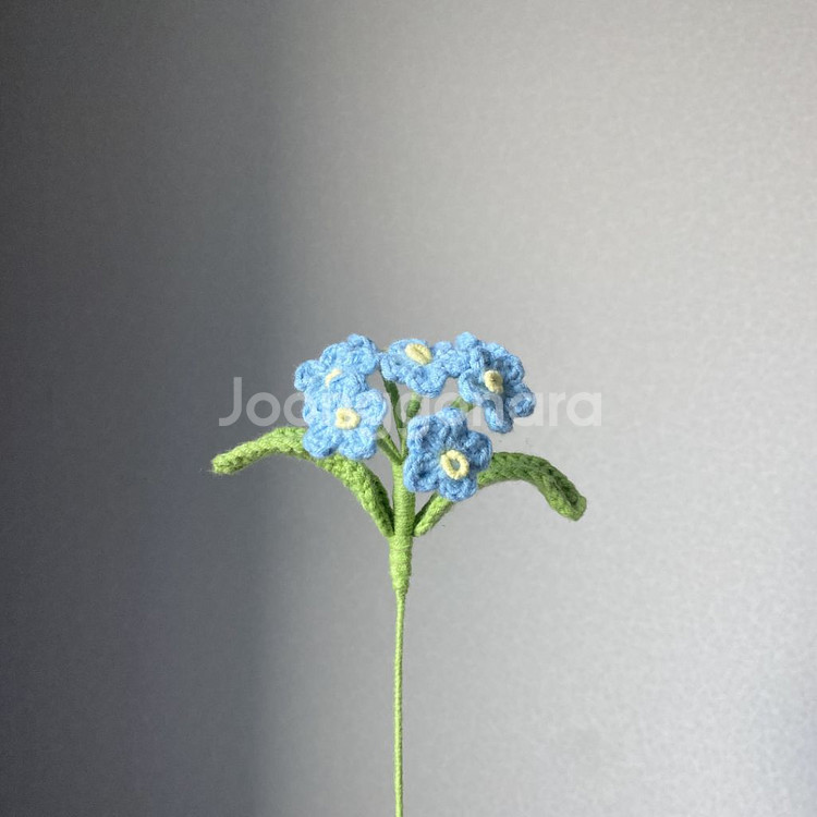 *나를 잊지말아요* 물망초 뜨개 꽃다발--4