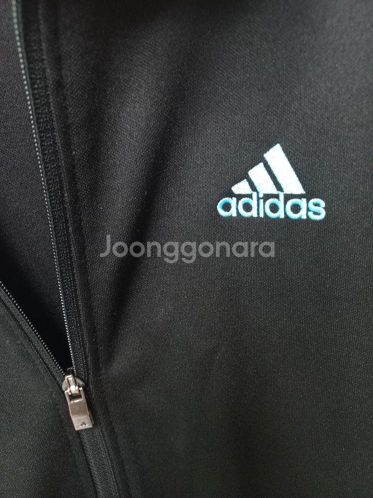 아디다스 블랙 스카이블루 검하 트랙탑 져지집업 95--2