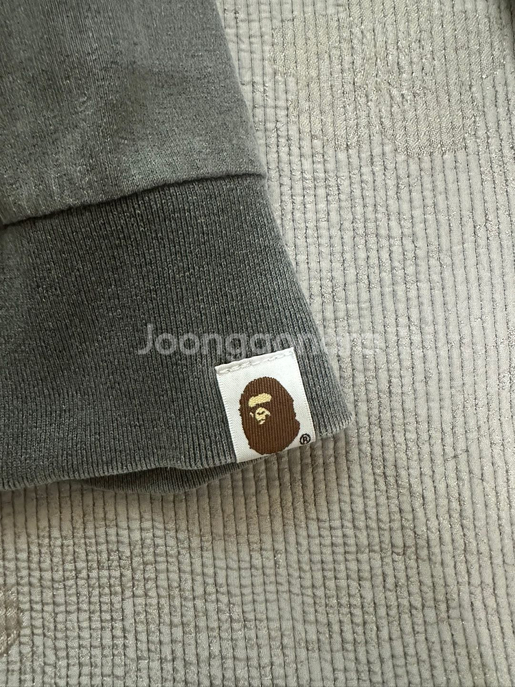 BAPE 베이프 피그먼트 롱슬리브 그레이--6