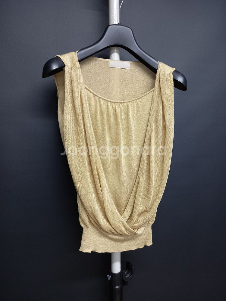 마인 MINE 레이온 생사 슬리브리스 니트 F 33-5--2