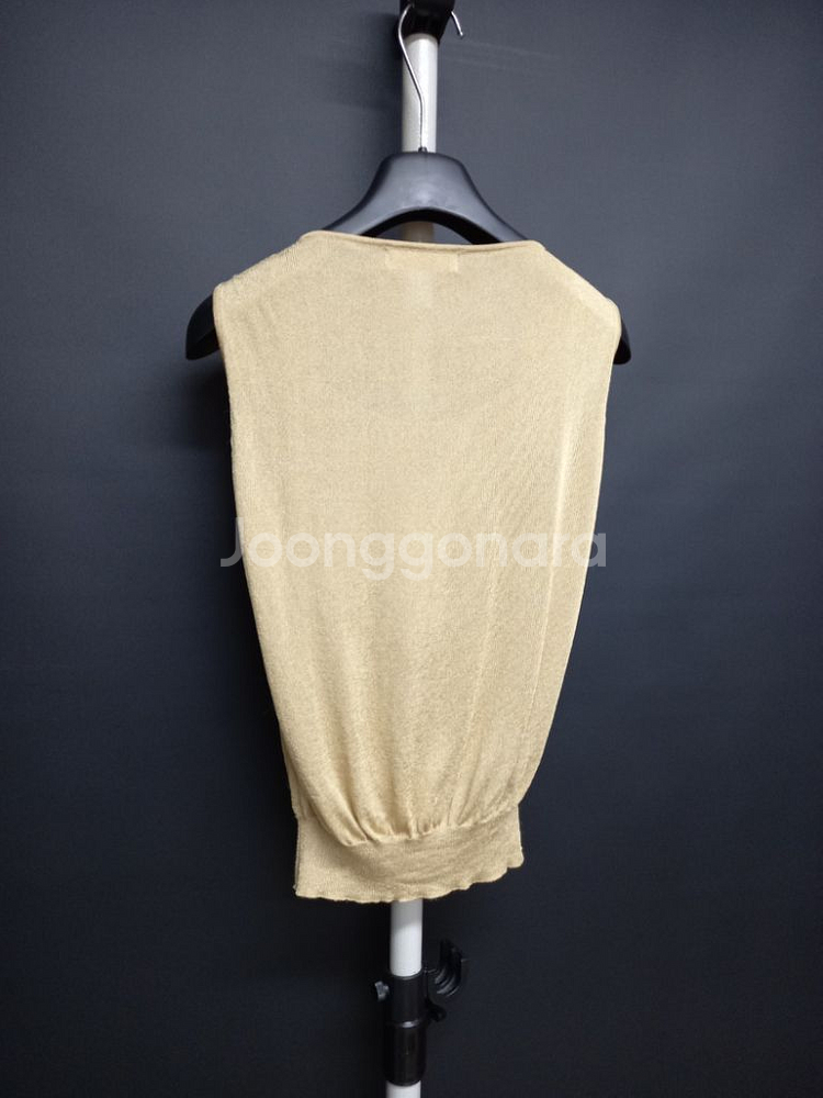 마인 MINE 레이온 생사 슬리브리스 니트 F 33-5--4