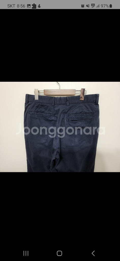 (33) 라코스테 면바지 네이비 스판 치노팬츠--5