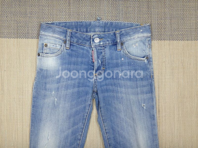 (38) 디스퀘어드 엘로우 패치 슈퍼 슬림핏 데님팬츠--1