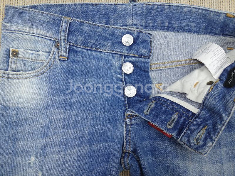 (38) 디스퀘어드 엘로우 패치 슈퍼 슬림핏 데님팬츠--7