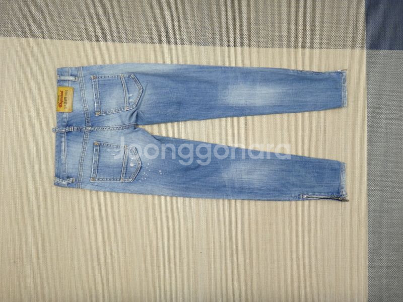 (38) 디스퀘어드 엘로우 패치 슈퍼 슬림핏 데님팬츠--3
