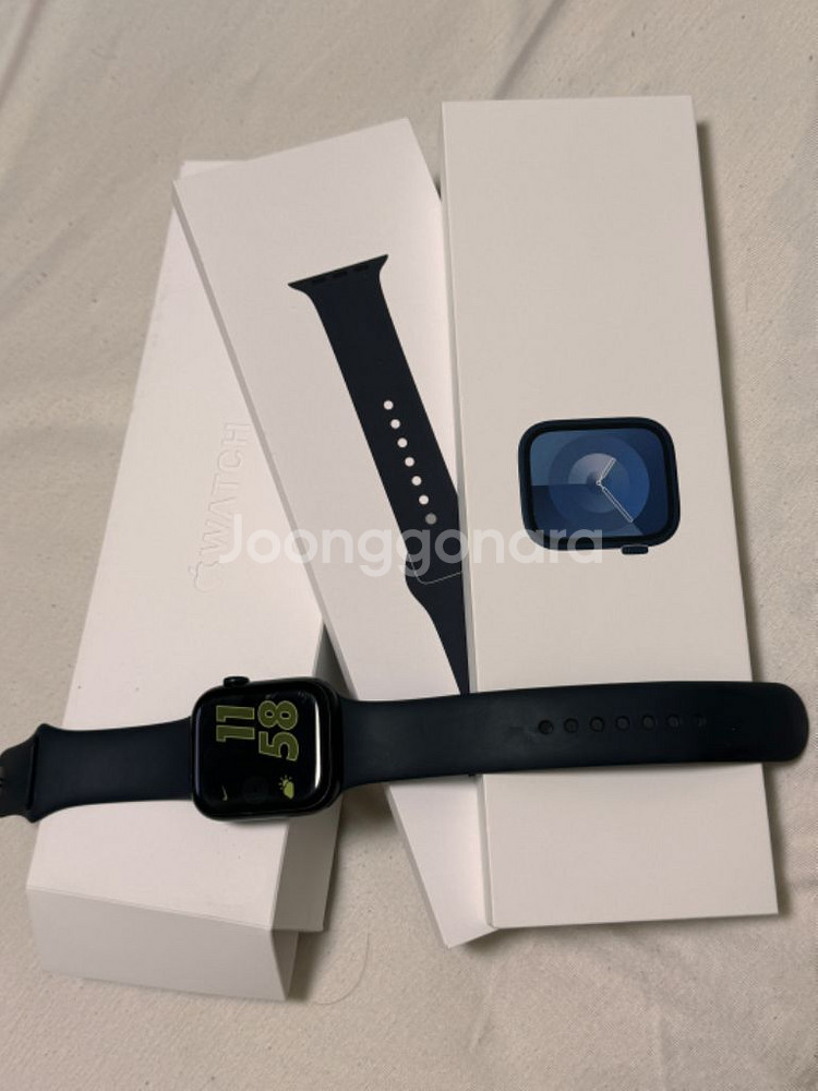 Apple 워치 9 셀룰러 GPS 45mm 미드나이트--1