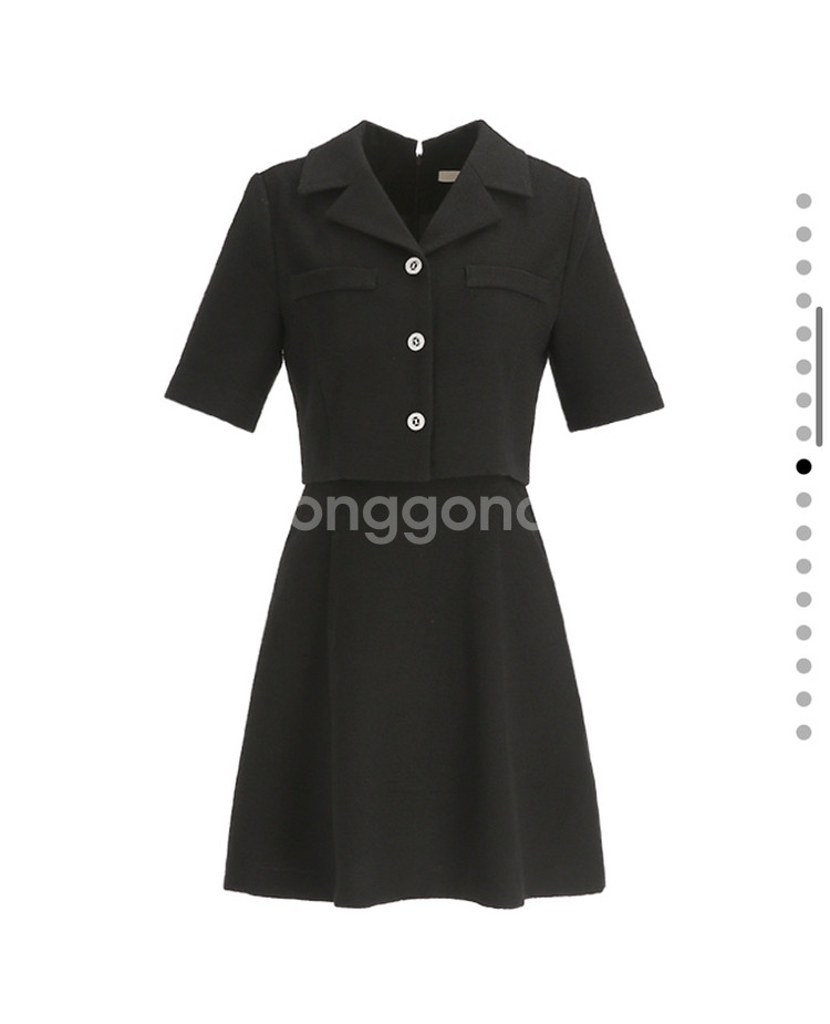 아뜨랑스 캘린 트위드 투피스(네이비)--3