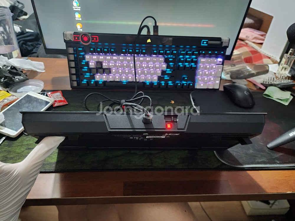커세어 k70 tkl opx 광축 풀윤활 새재품--7