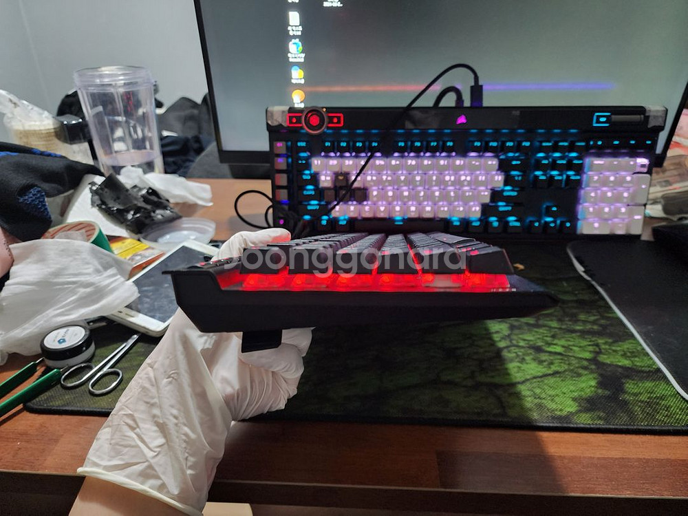 커세어 k70 tkl opx 광축 풀윤활 새재품--6