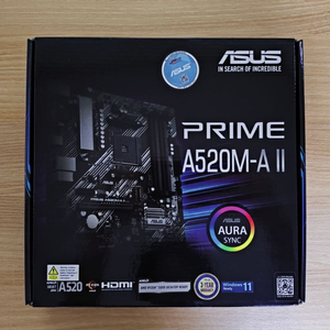 아수스 PRIME A520M-A ll 보드 새제품팝니다