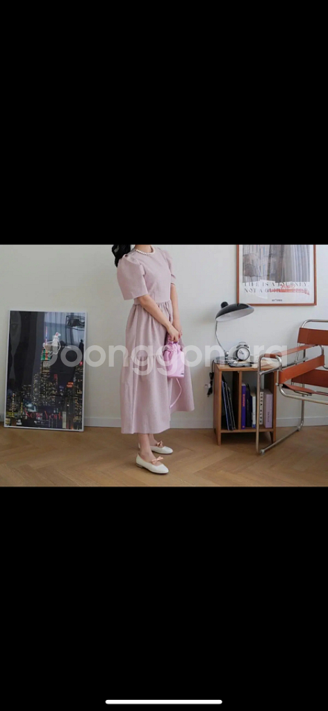 바이씨니 제작 진주 자가드 핑크 키작녀--4