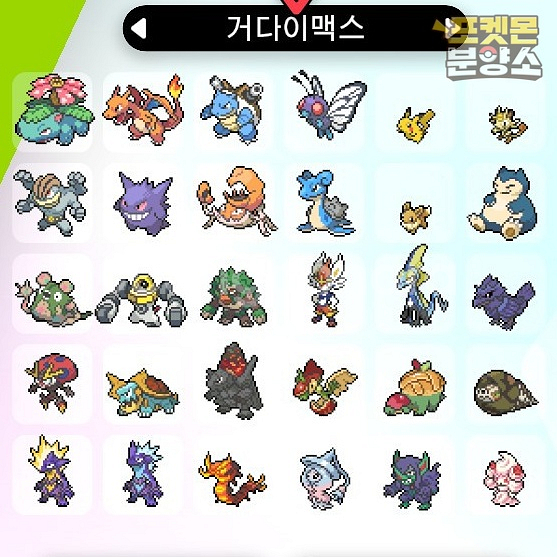 거다이맥스 포켓몬 분양 / 소드 실드--0