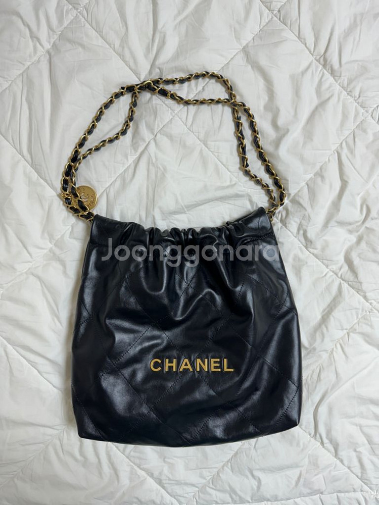 샤넬 22백 스몰 블금(정가죽,최상위공장)--1