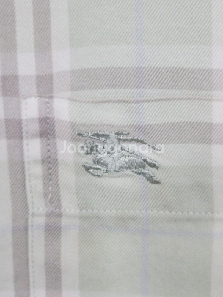 (M) 버버리 반팔셔츠 체크 남방 포켓 매장판--3
