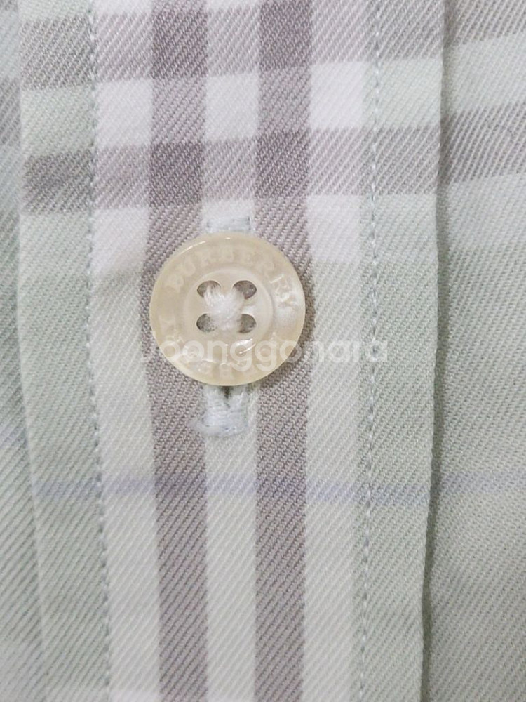 (M) 버버리 반팔셔츠 체크 남방 포켓 매장판--4