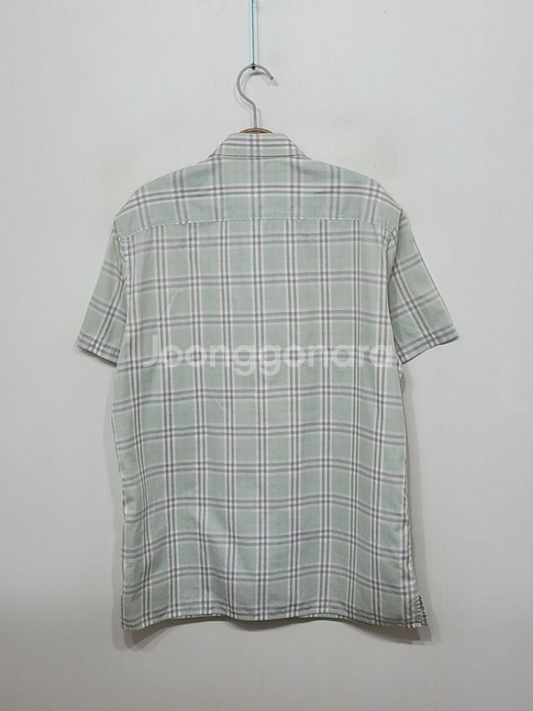 (M) 버버리 반팔셔츠 체크 남방 포켓 매장판--6