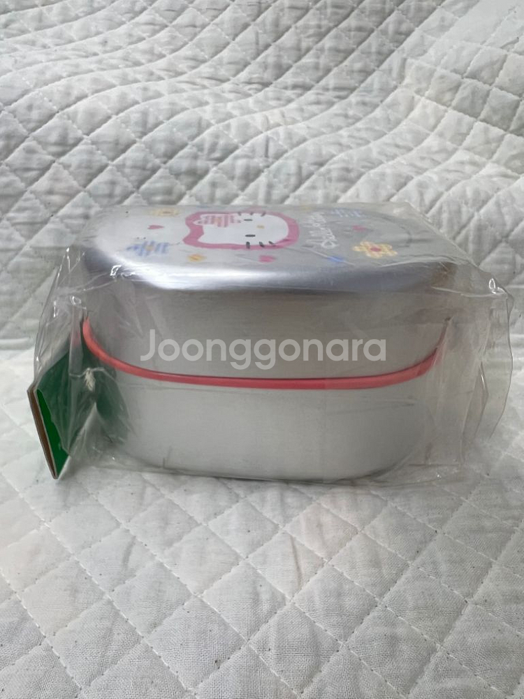 고전 카오하나 키티 꽃키티 2단 도시락 보관함 포카통--1