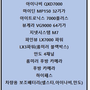 블랙박스/후방카메라/네비게이션 출장전문