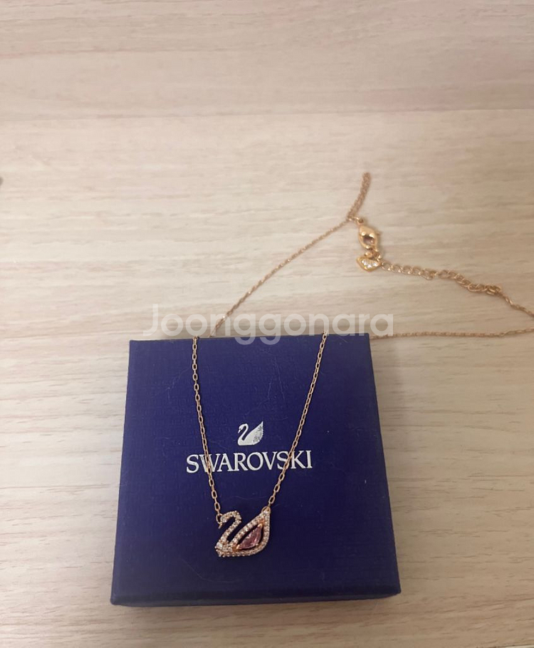 스와로브스키 로즈 목걸이--1