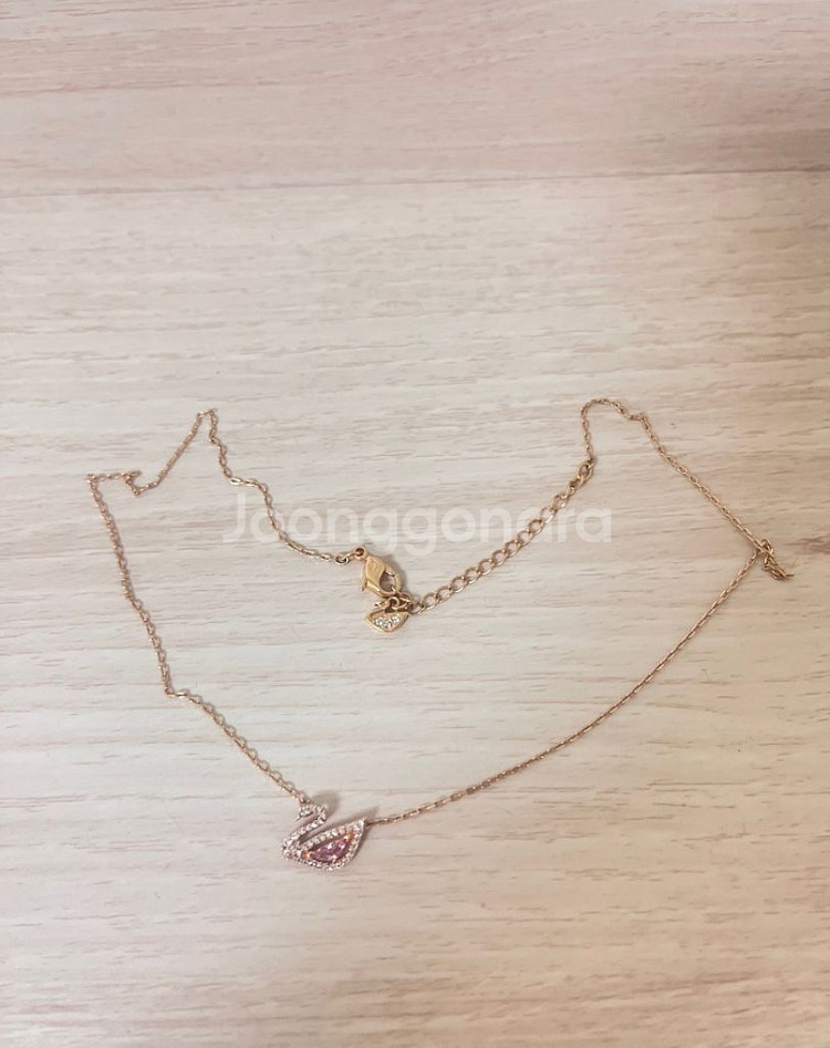 스와로브스키 로즈 목걸이--2