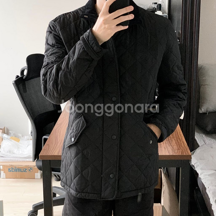(새상품) 100 바버 남자 첼시 자켓 블랙--9