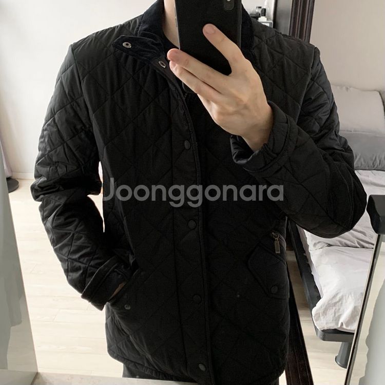 (새상품) 100 바버 남자 첼시 자켓 블랙--8