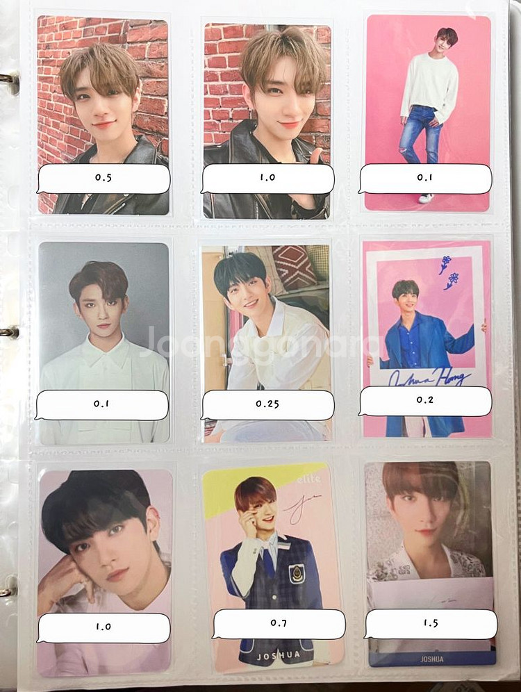 세븐틴 조슈아 포카 대량 양도--2