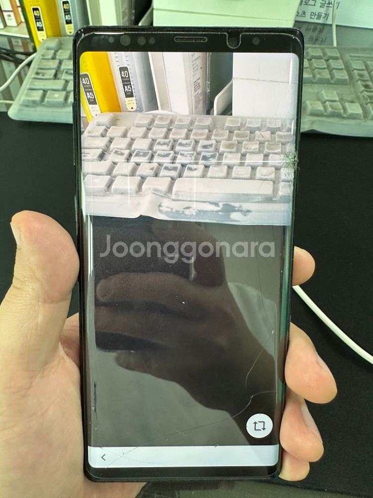 갤럭시노트9 128GB 액정파손--2