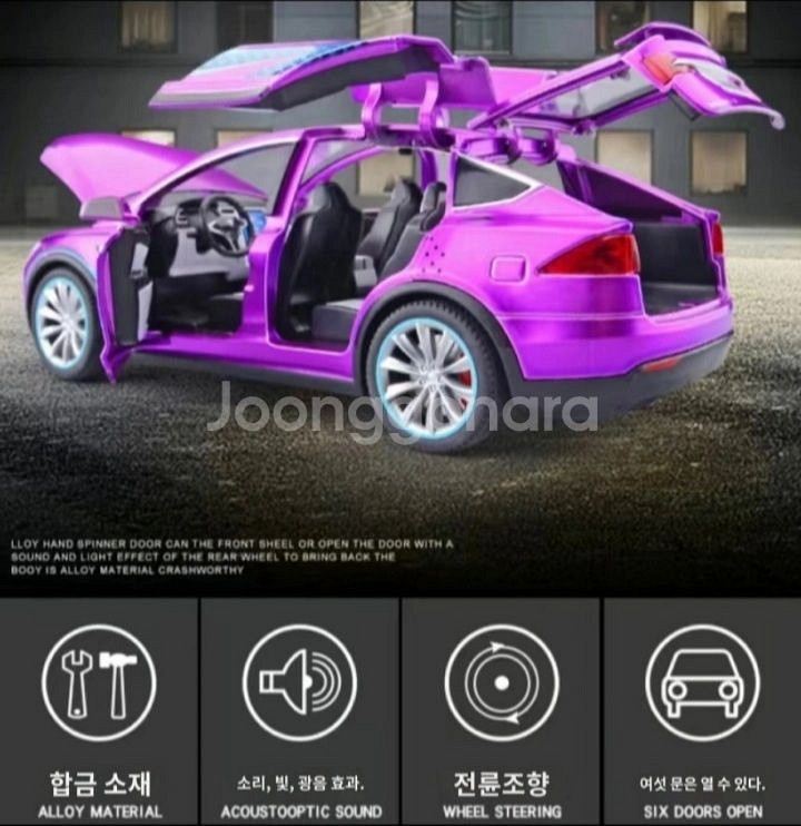 새상품-1:24 라지 테슬라 레이싱모델 키즈 에뮬레이션--2