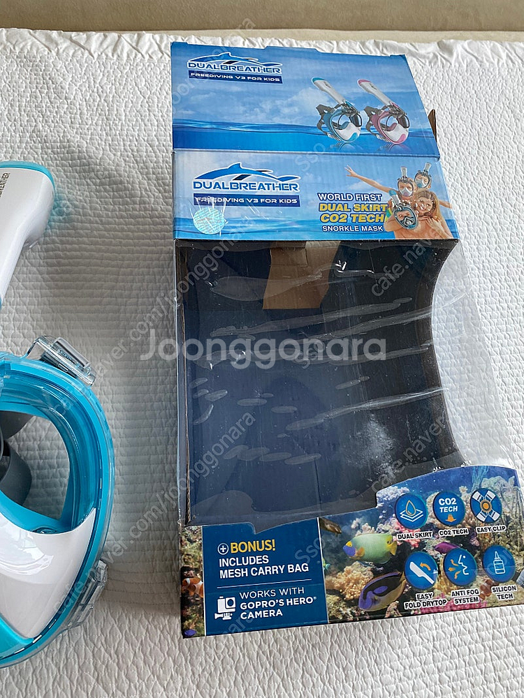 듀얼브레서 스노클링 마스크 아동용 9만원대구매 실사용0--3