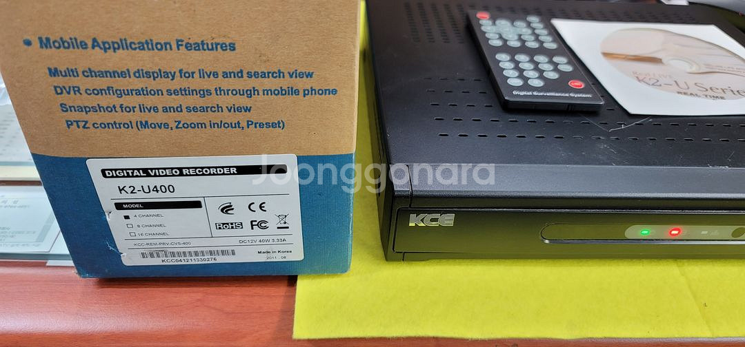 KCE 4채널 아나로그 CCTV 녹화기 K2-U400--6