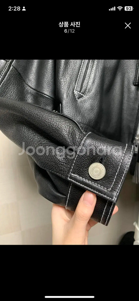 앤더슨벨 포 우먼 레더자켓 고트 가죽 자켓--5