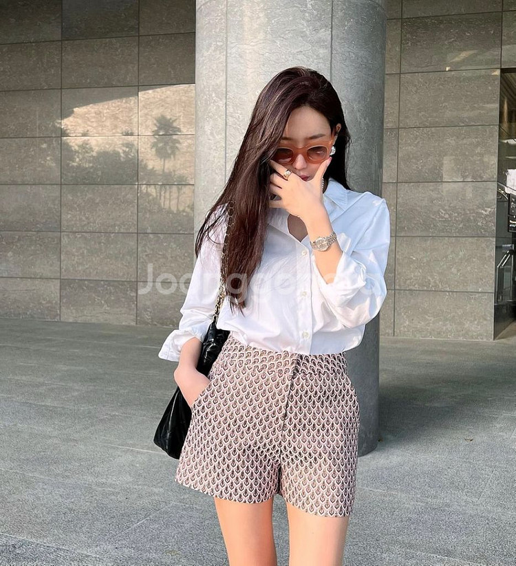 아상블라주 푸치핑크 자카드 쇼츠 S--3