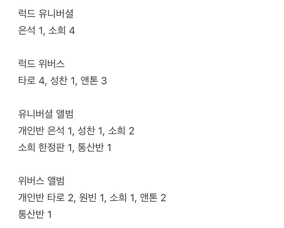 라이즈 일본앨범 럭키 럭드 분철--2