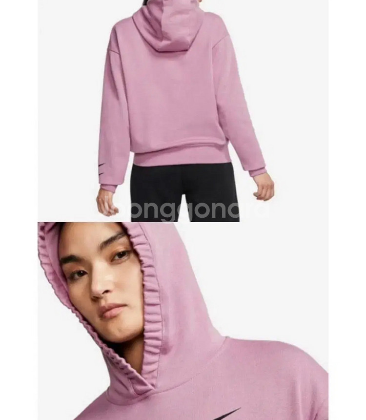 나이키 우먼 모브 분홍 후드 후드티 스우시 퓨추라 M--1