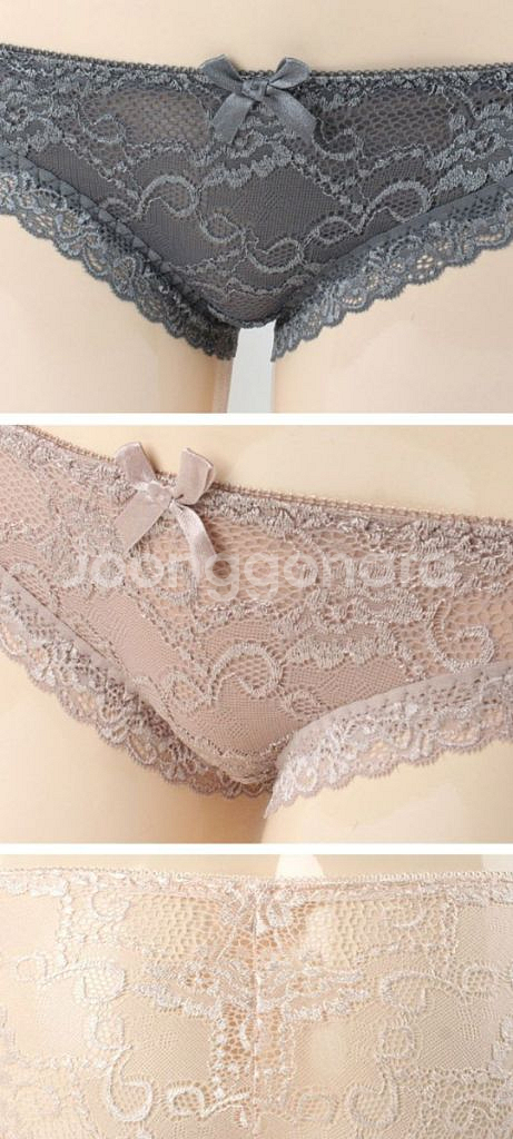 브라운 레이스 브래지어 풀컵+팬티 2종 85B,95M--2